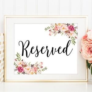 RESERVED 🌸